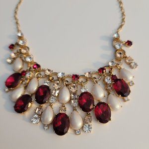 Kate Spade, New York - Ruby, Pearl, & Crystal mix Statment Necklace